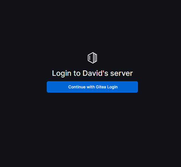Screenshot of Outline Login page with Gitea Login flow